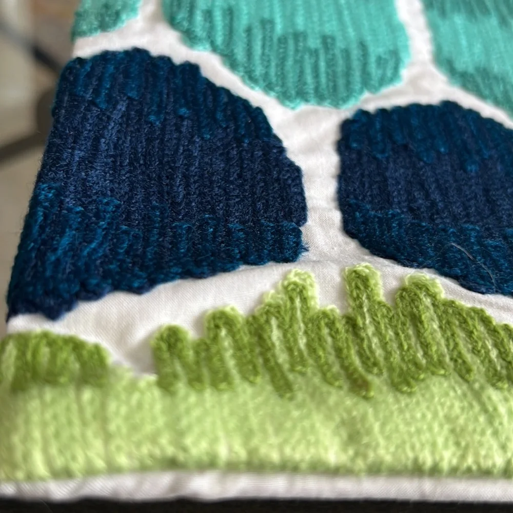 Gorgeous cushion cover modern design blue teal and green colors New no tag